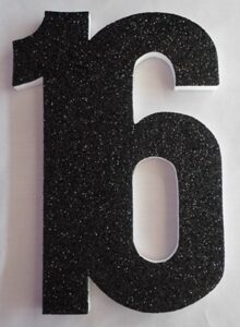 Number 16 Polystyrene - Black 30cm
