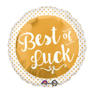 Best of Luck Gold Foil Balloon