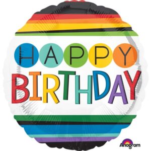 Rainbow Happy Birthday Foil Balloon