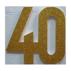 Number 40 Polystyrene - Gold 30cm
