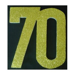 Number 70 Polystyrene - Gold 30cm