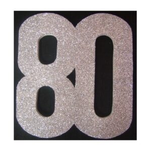 Number 80 Polystyrene - Silver 30cm