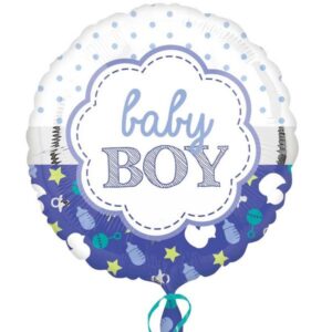 Baby Boy Scallop Foil Balloon