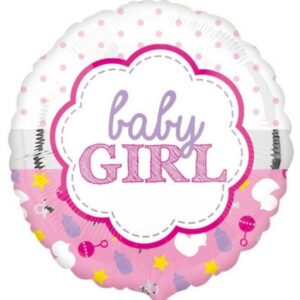 Baby Girl Scallop Foil Balloon