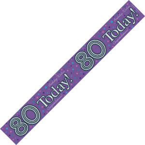 80 Today Banner - Purple