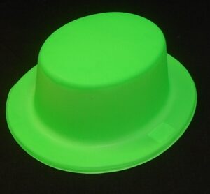 Boater Hat - Neon Green Plastic