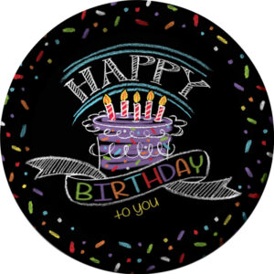 Chalk Birthday Plates