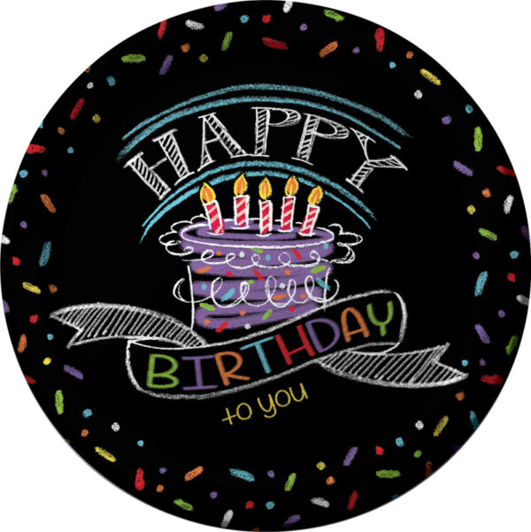 Chalk Birthday Plates