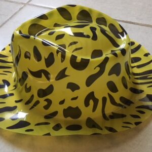 Cheetah Print Plastic Hat