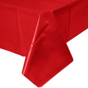 Classic Red Plastic Tablecover
