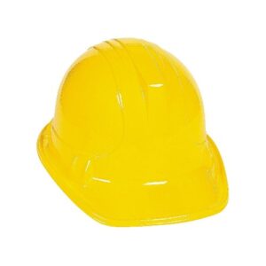 Construction Helmet Yellow Plastic
