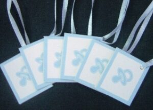 Baby Gift Tags - Blue Dummy (12)