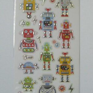 Foil Embossed Stickers - Robots