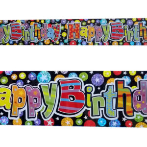 Happy Birthday Stars Foil Banner