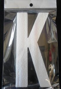 Poly K - 20cm Plain - Narrow Lettering