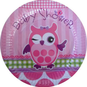 Owl Baby Shower Plates (6)