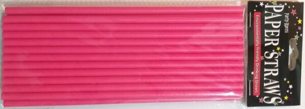 Paper Straws - Pink (24)