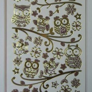 Peel-Off Sticker - Glittering Owl
