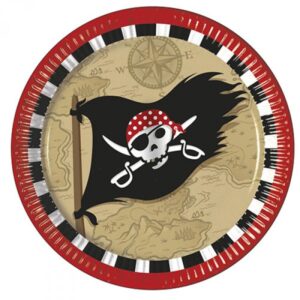 Pirate Treasure Map Plates (8)