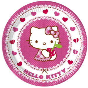 Hello Kitty Hearts Plates (8)