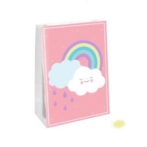 Rainbow and Cloud Party Bags with Stickers (4)