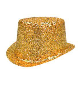 Top Hat - Gold Glitter