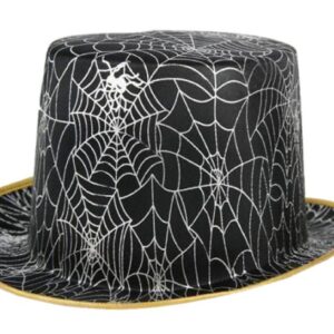 Top Hat - Silver Spiderwebs