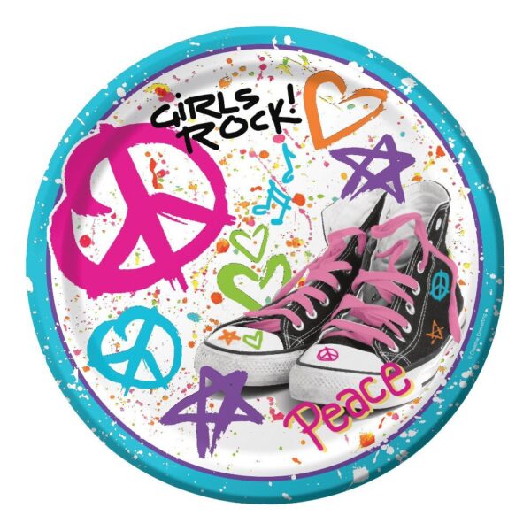 Girls Rock Dessert Plates